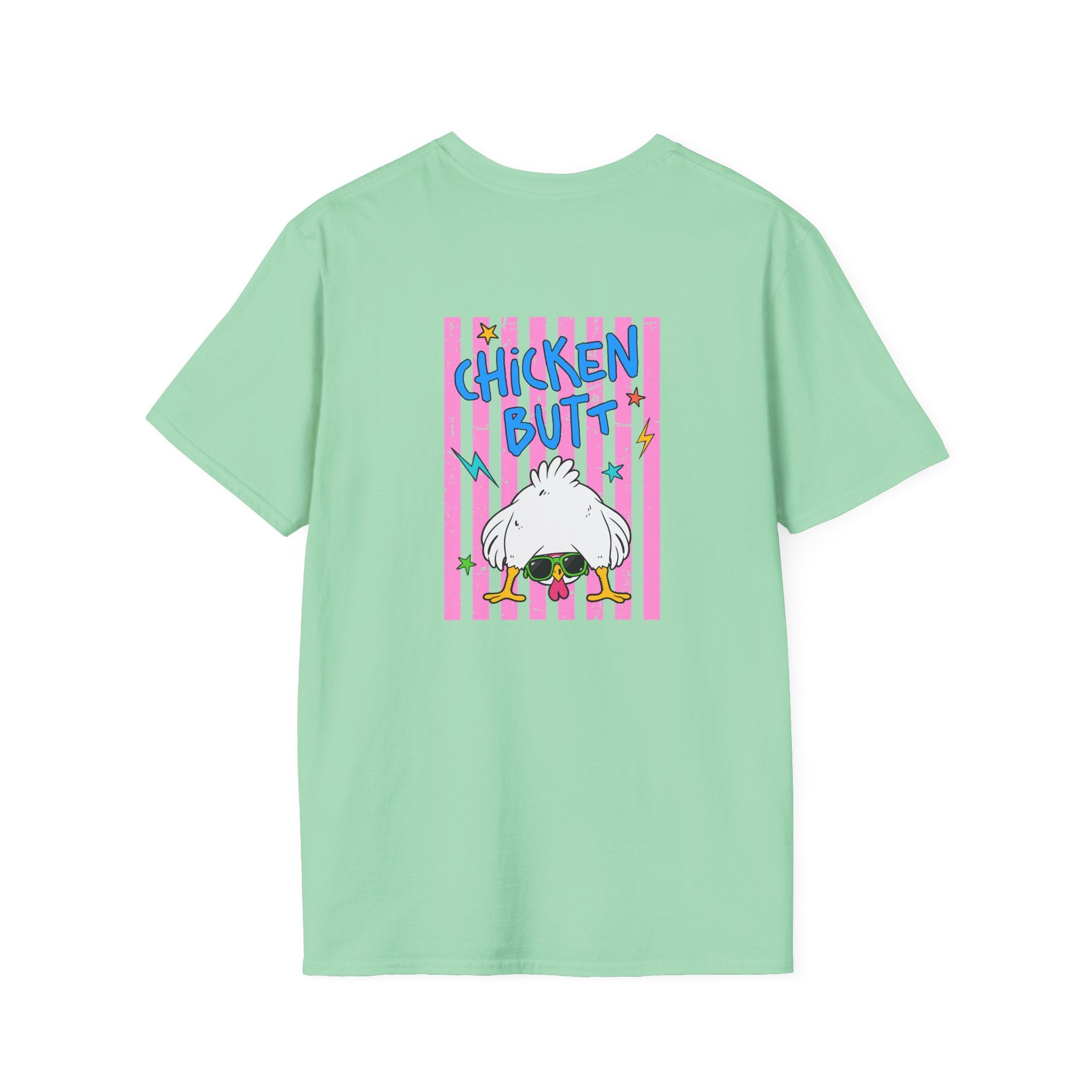 T-Shirt — "Guess What" Funny Sunglasses Chicken Graphic Tee
