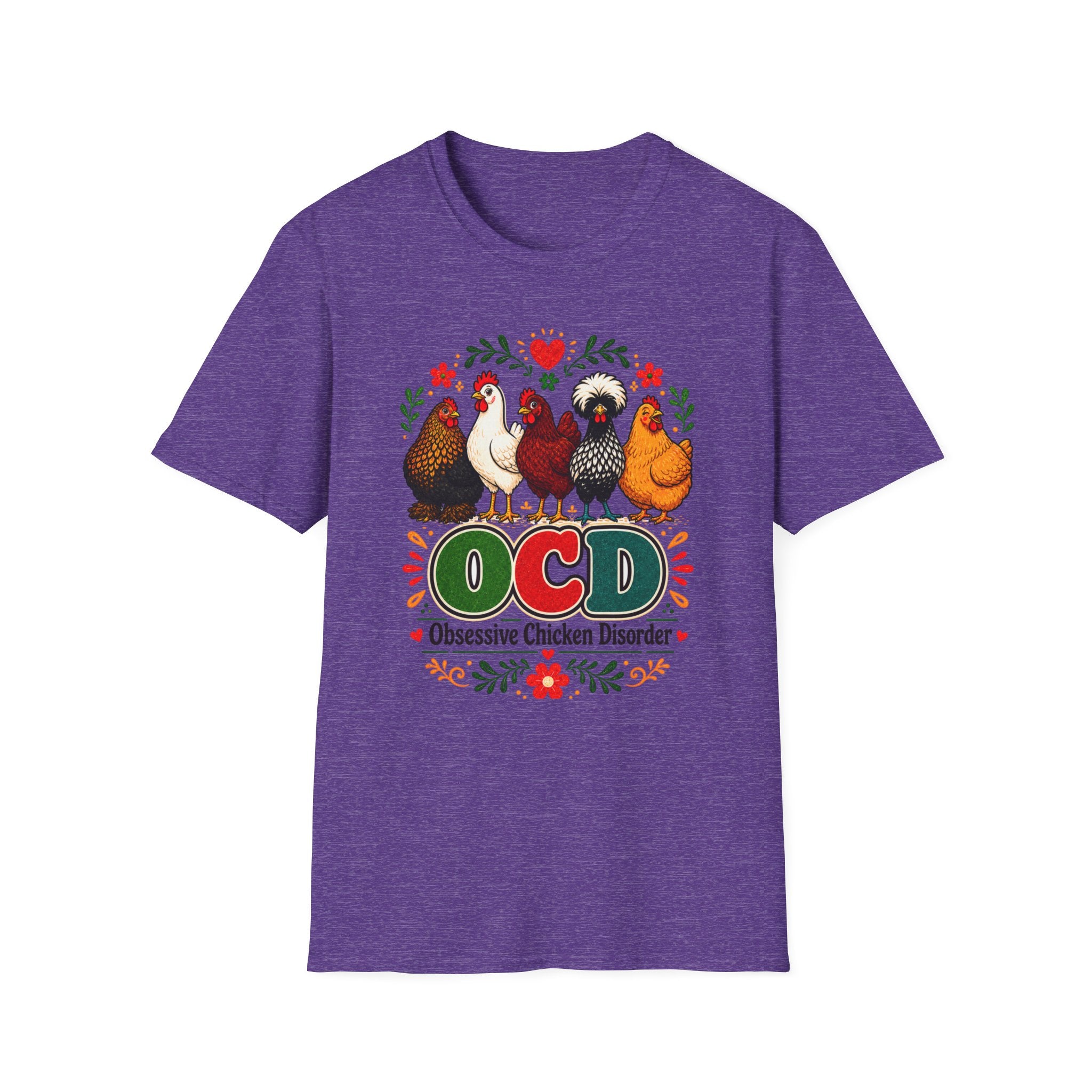 Chicken Lover T‑Shirt — 'OCD Obsessive Chicken Disorder' Cute Farm Hen Graphic Tee