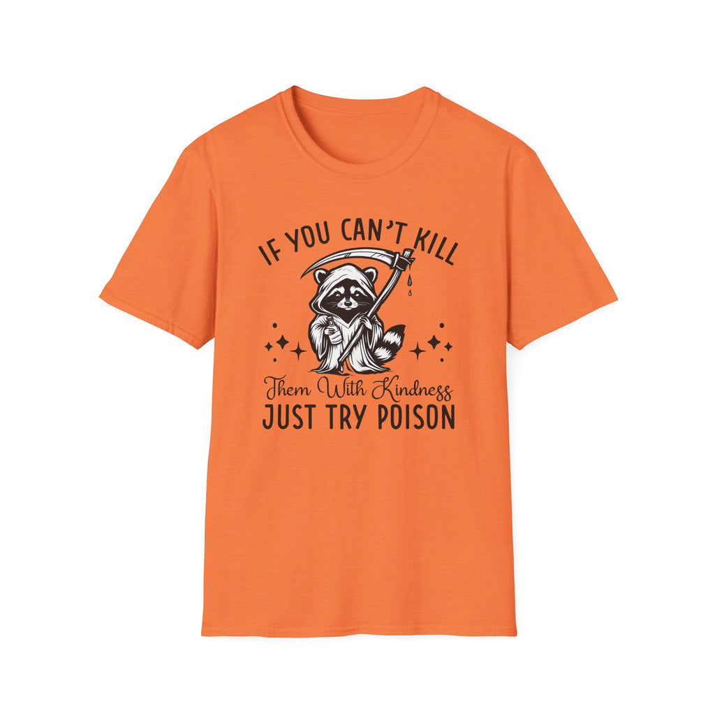 If You Can’t Kill Raccoon Tee — Funny Grim Reaper Graphic T-Shirt