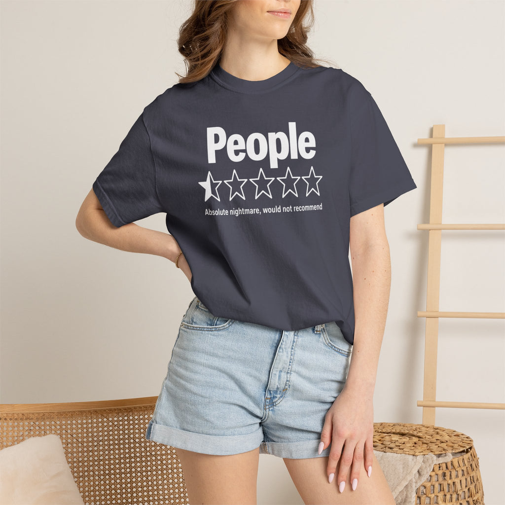 People 1-Star Rating T-Shirt — Funny Anti-Social Graphic Tee