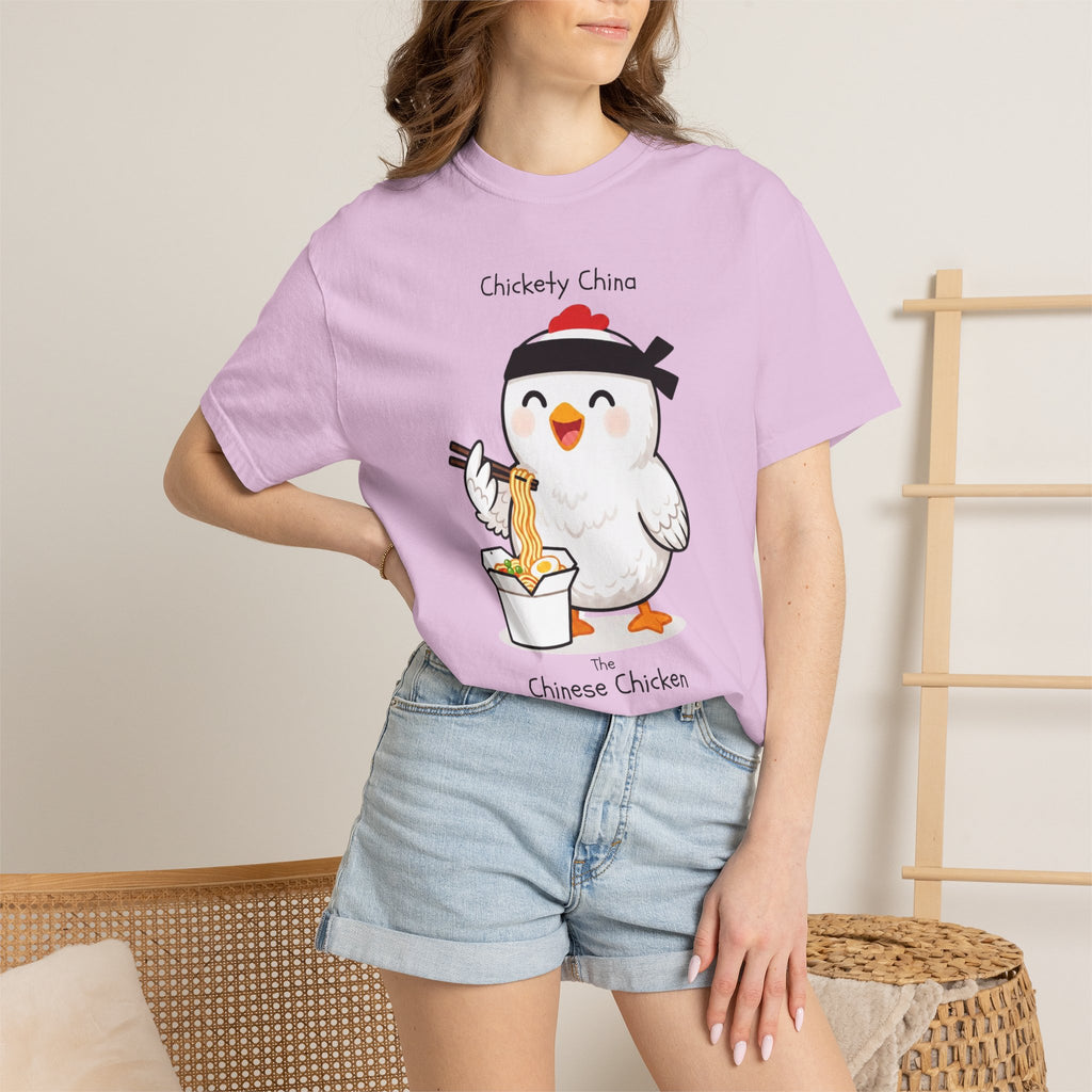 Chinese Chicken Ramen T-Shirt — Chickety China sumo Cute Noodle Chicken Graphic Tee