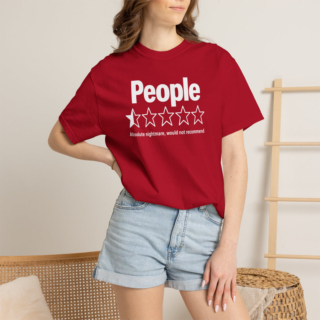 People 1-Star Rating T-Shirt — Funny Anti-Social Graphic Tee