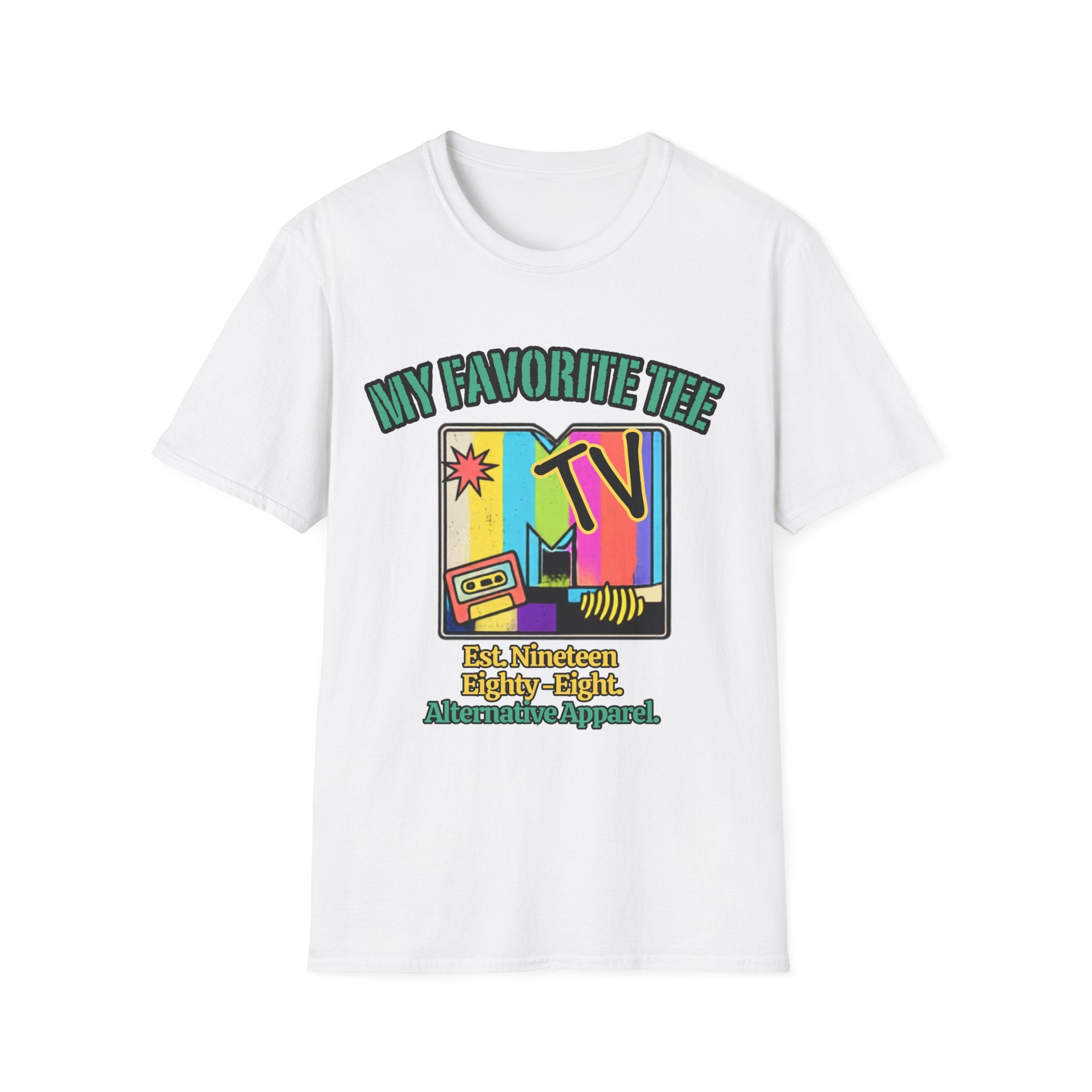 Retro TV Graphic T-Shirt — "My Favorite Tee" Vintage 90s Style