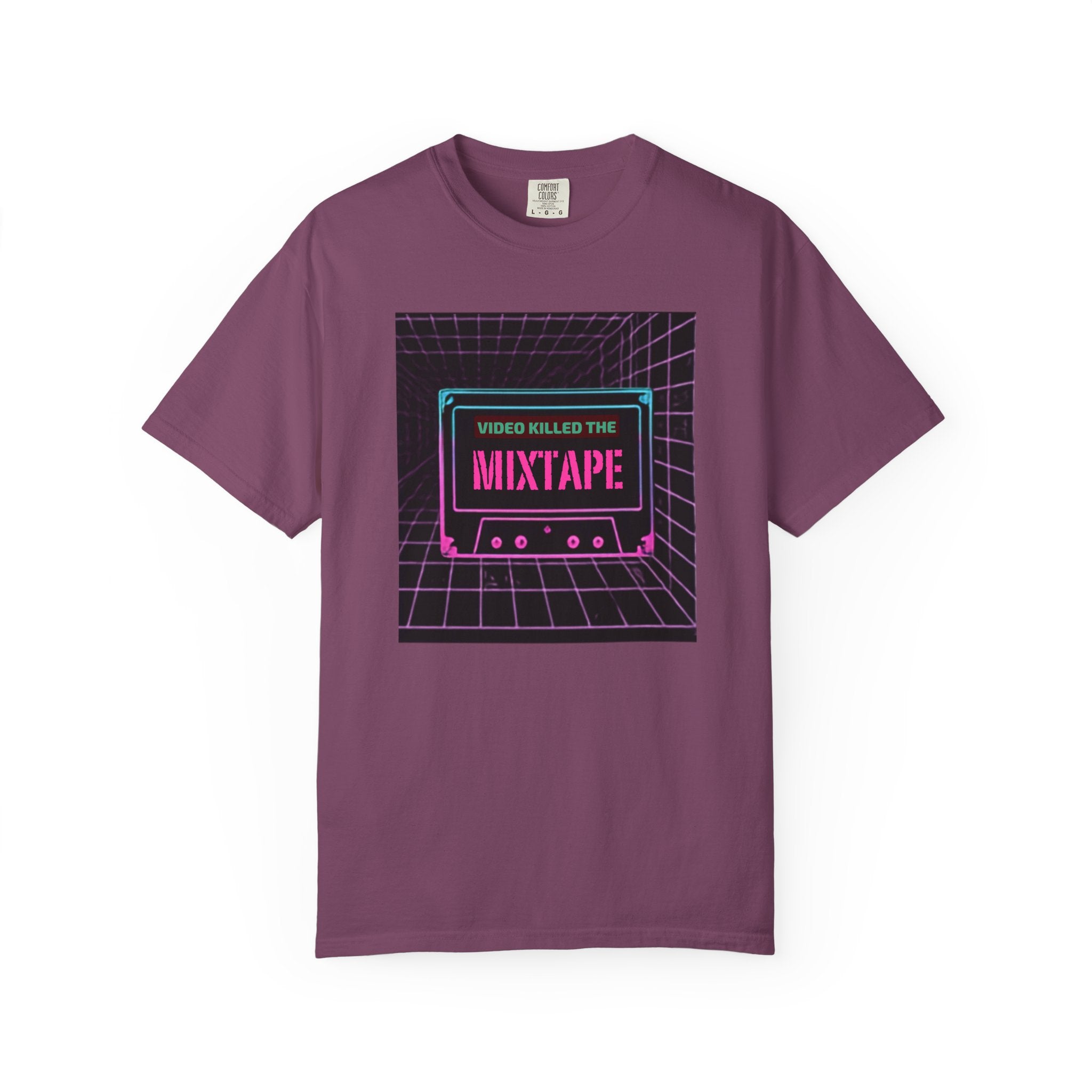 Cassette Mixtape T-Shirt — "Video Killed the Mixtape" Retro 80s Vaporwave Tee