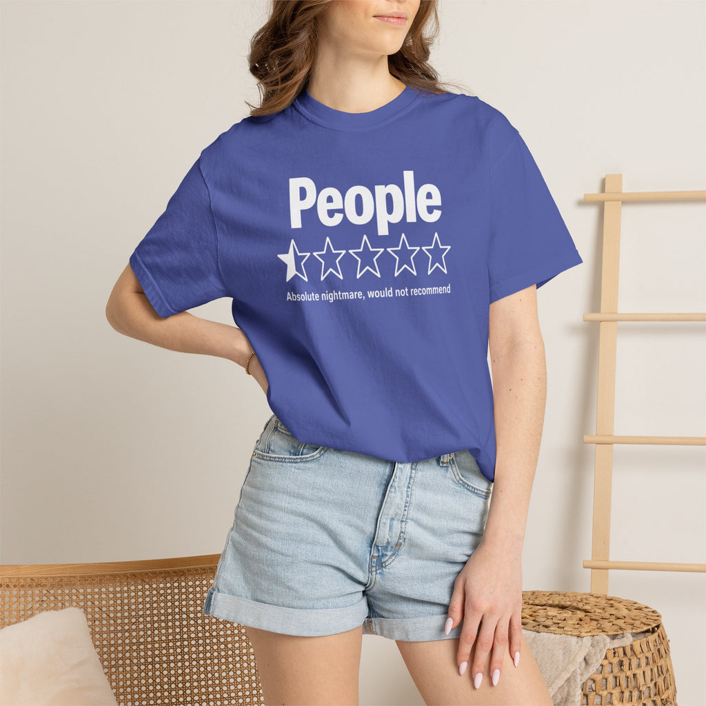 People 1-Star Rating T-Shirt — Funny Anti-Social Graphic Tee