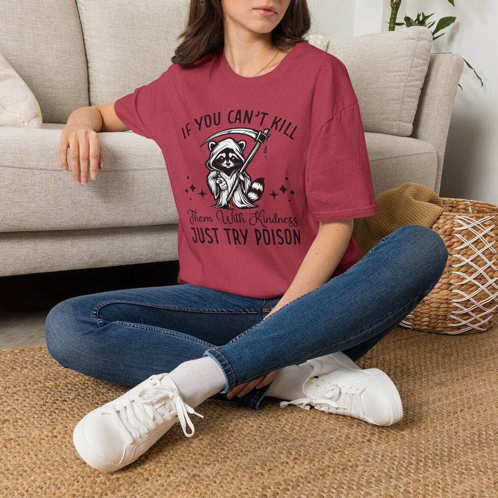 If You Can’t Kill Raccoon Tee — Funny Grim Reaper Graphic T-Shirt