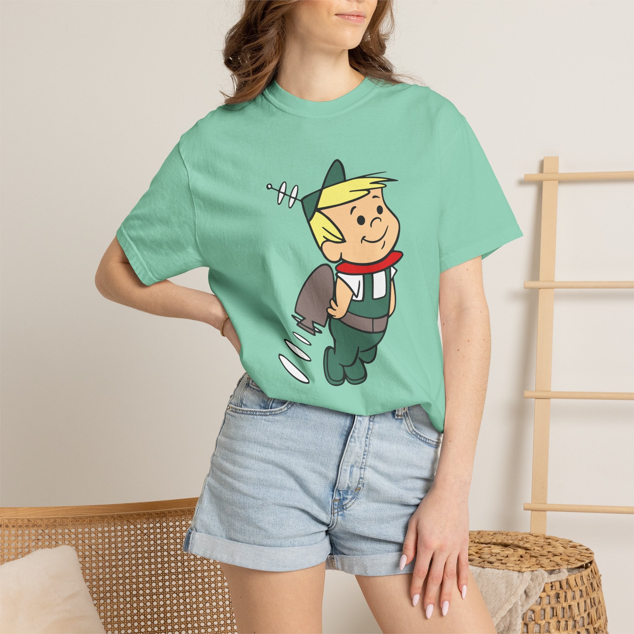 Retro Elroy Jetson Cartoon Tee — Vintage-Space Kid Rocket Graphic T-Shirt