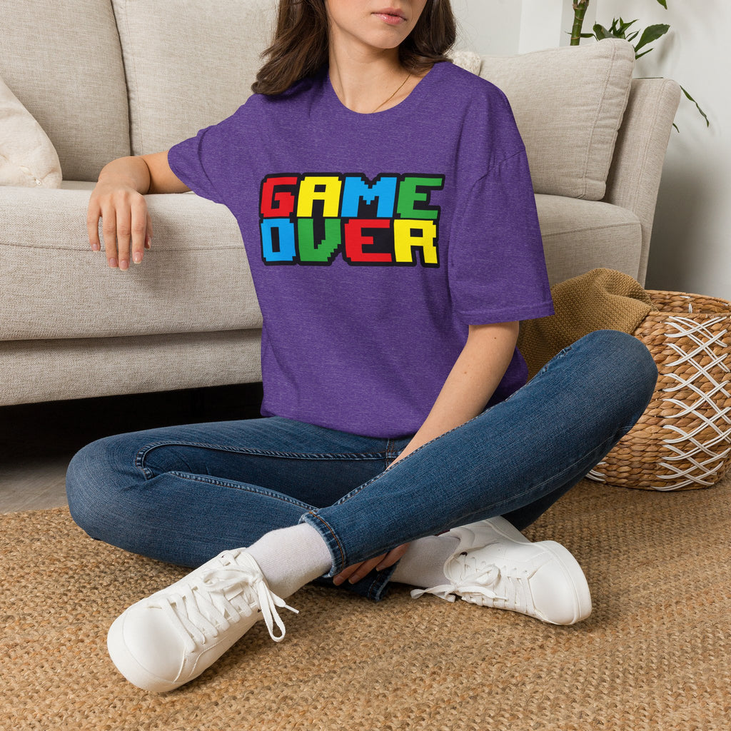 Game Over Retro Arcade Video Pixel T-Shirt — Colorful Gamer Tee