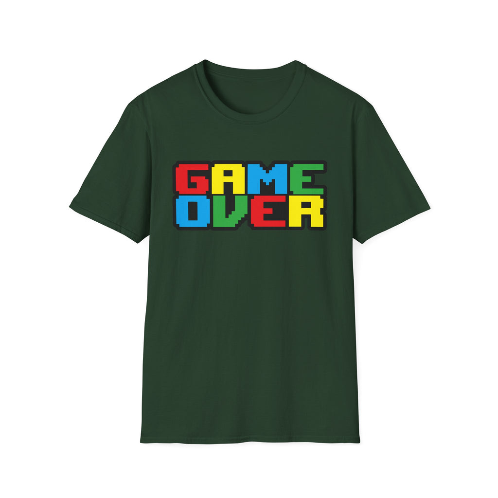 Game Over Retro Arcade Video Pixel T-Shirt — Colorful Gamer Tee