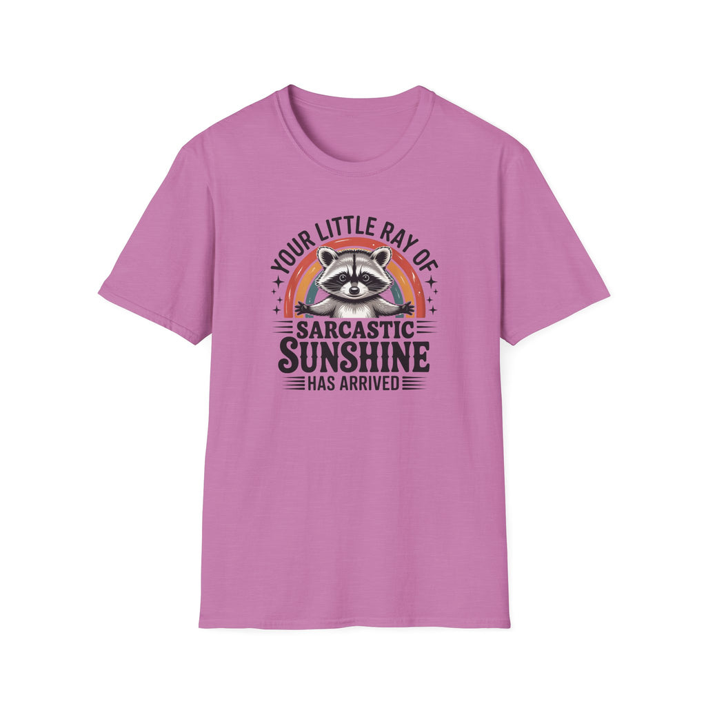 Sarcastic Sunshine T-Shirt — "Your Little Ray of Sarcastic Sunshine" Racoon Graphic