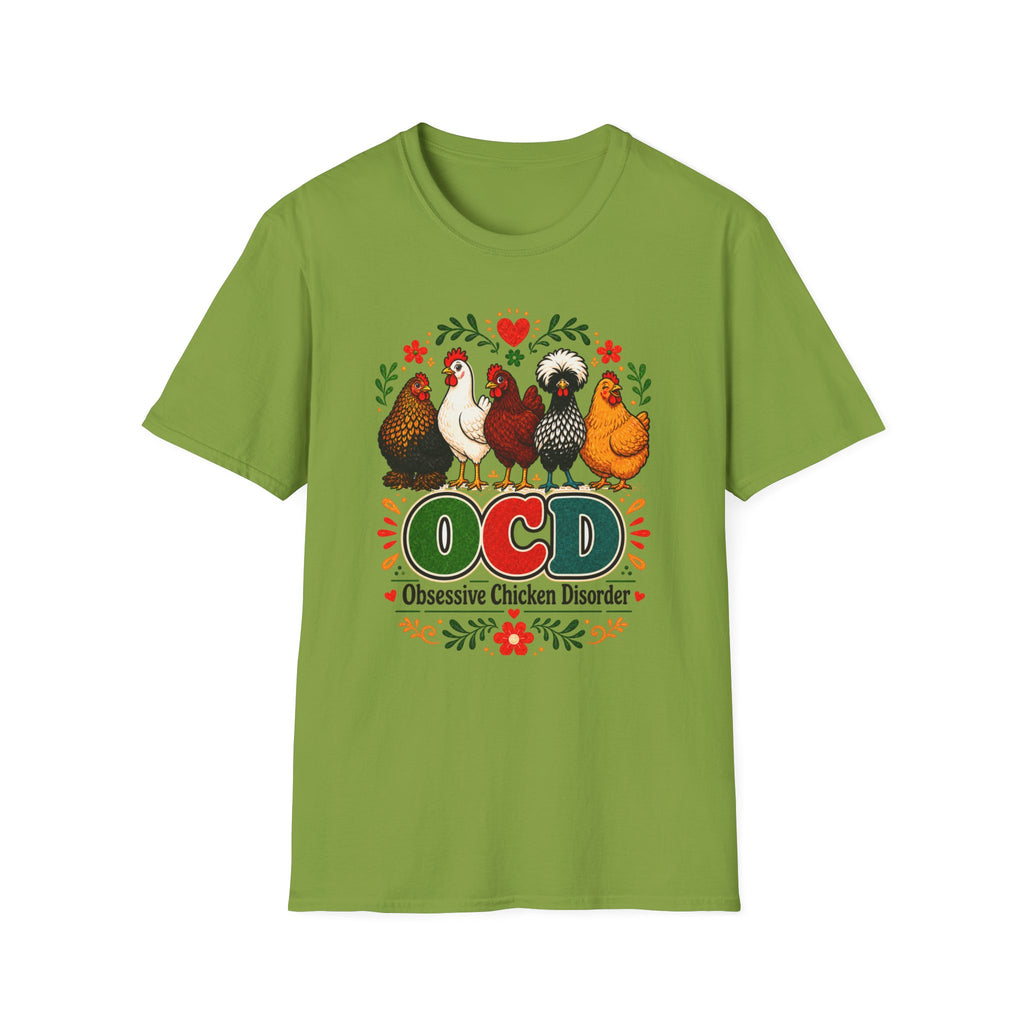 Chicken Lover T‑Shirt — 'OCD Obsessive Chicken Disorder' Cute Farm Hen Graphic Tee