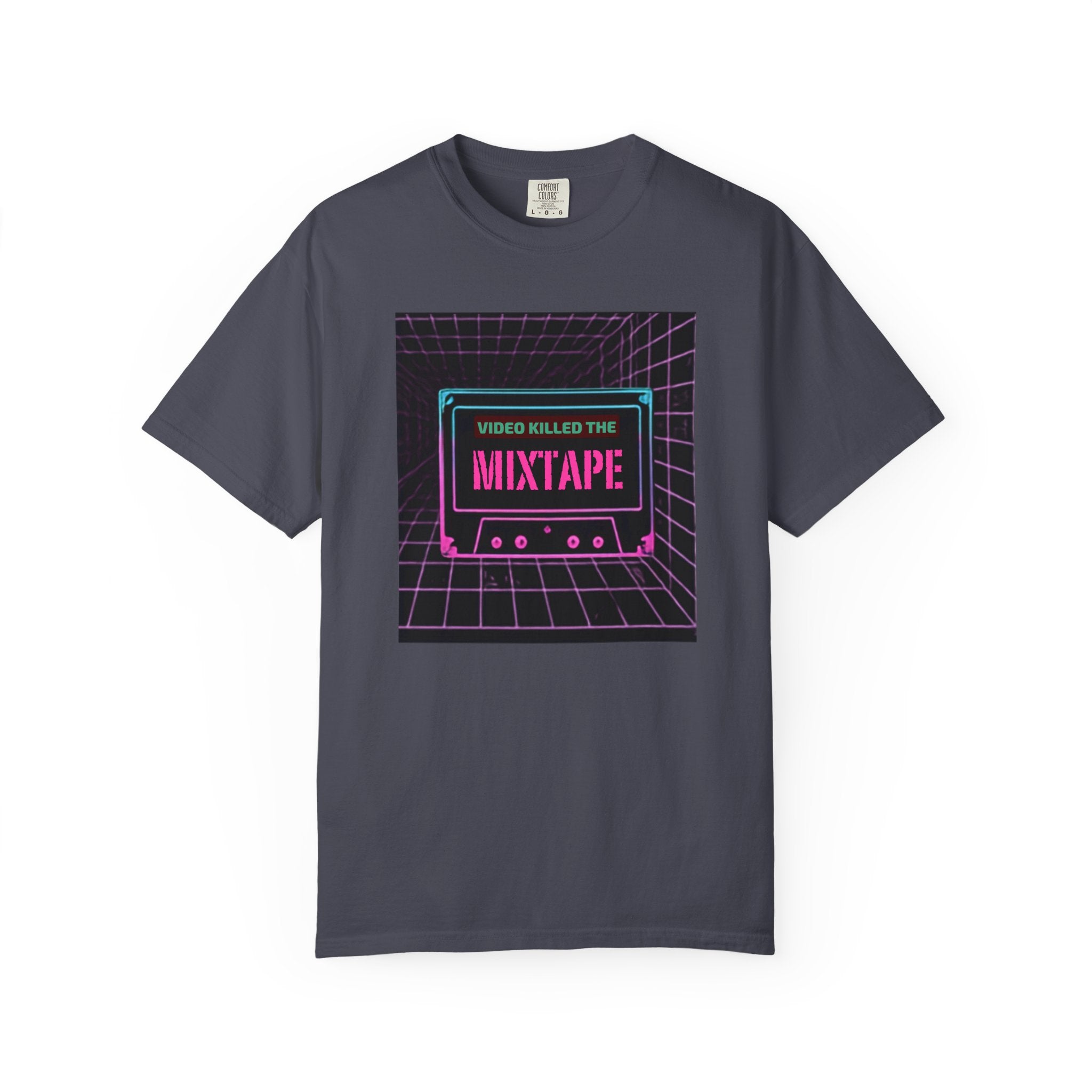 Cassette Mixtape T-Shirt — "Video Killed the Mixtape" Retro 80s Vaporwave Tee