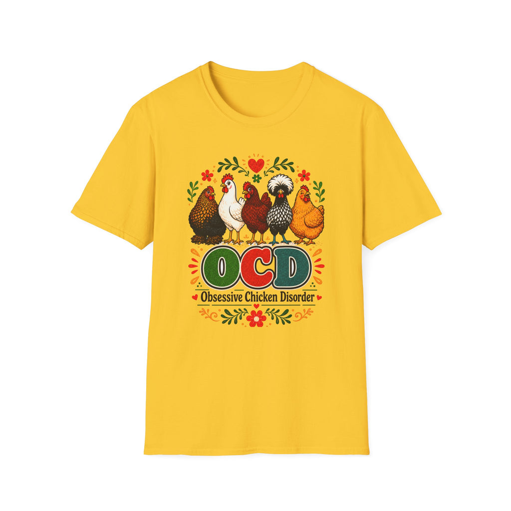 Chicken Lover T‑Shirt — 'OCD Obsessive Chicken Disorder' Cute Farm Hen Graphic Tee