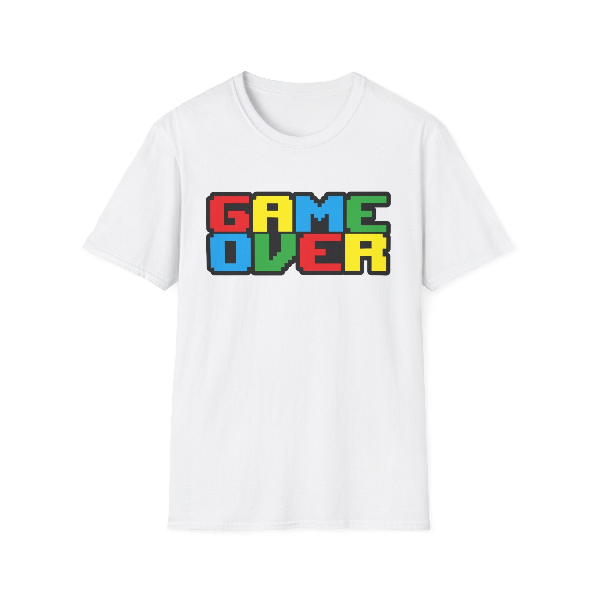 Game Over Retro Arcade Video Pixel T-Shirt — Colorful Gamer Tee