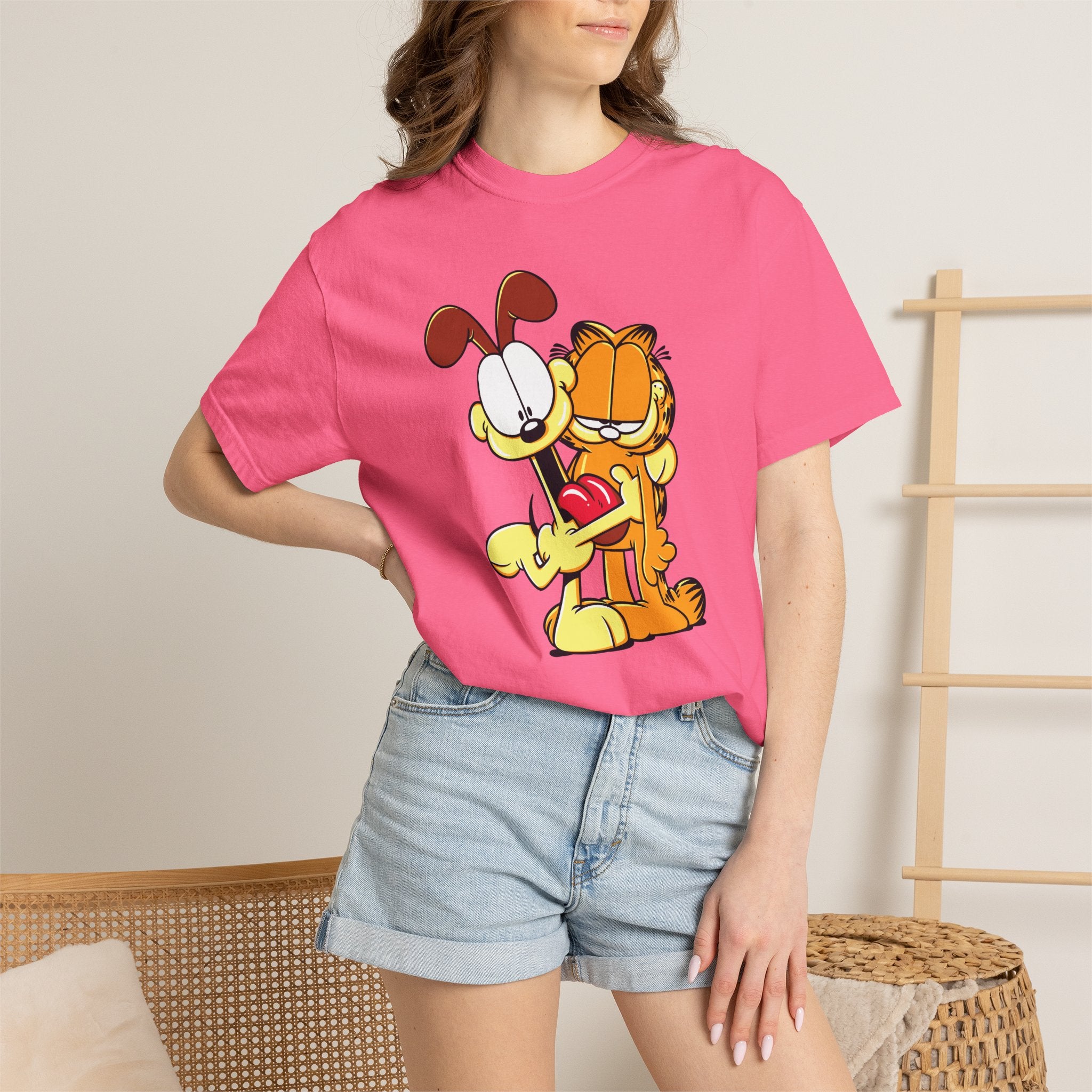 Garfield & Odie Hug Graphic T-Shirt