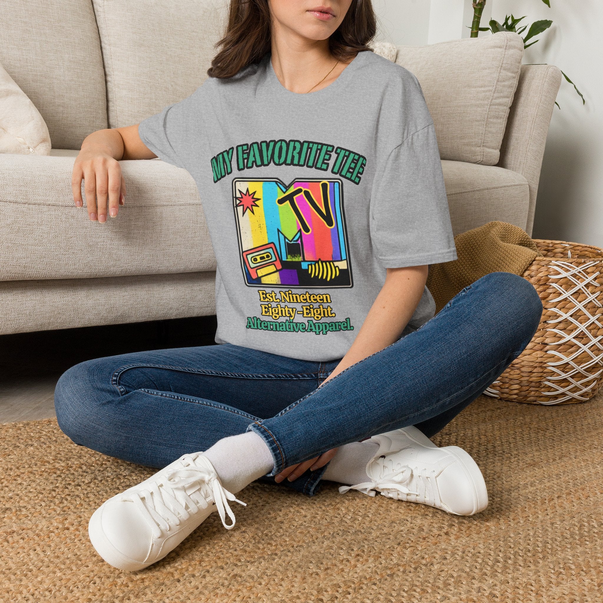 Retro TV Graphic T-Shirt — "My Favorite Tee" Vintage 90s Style