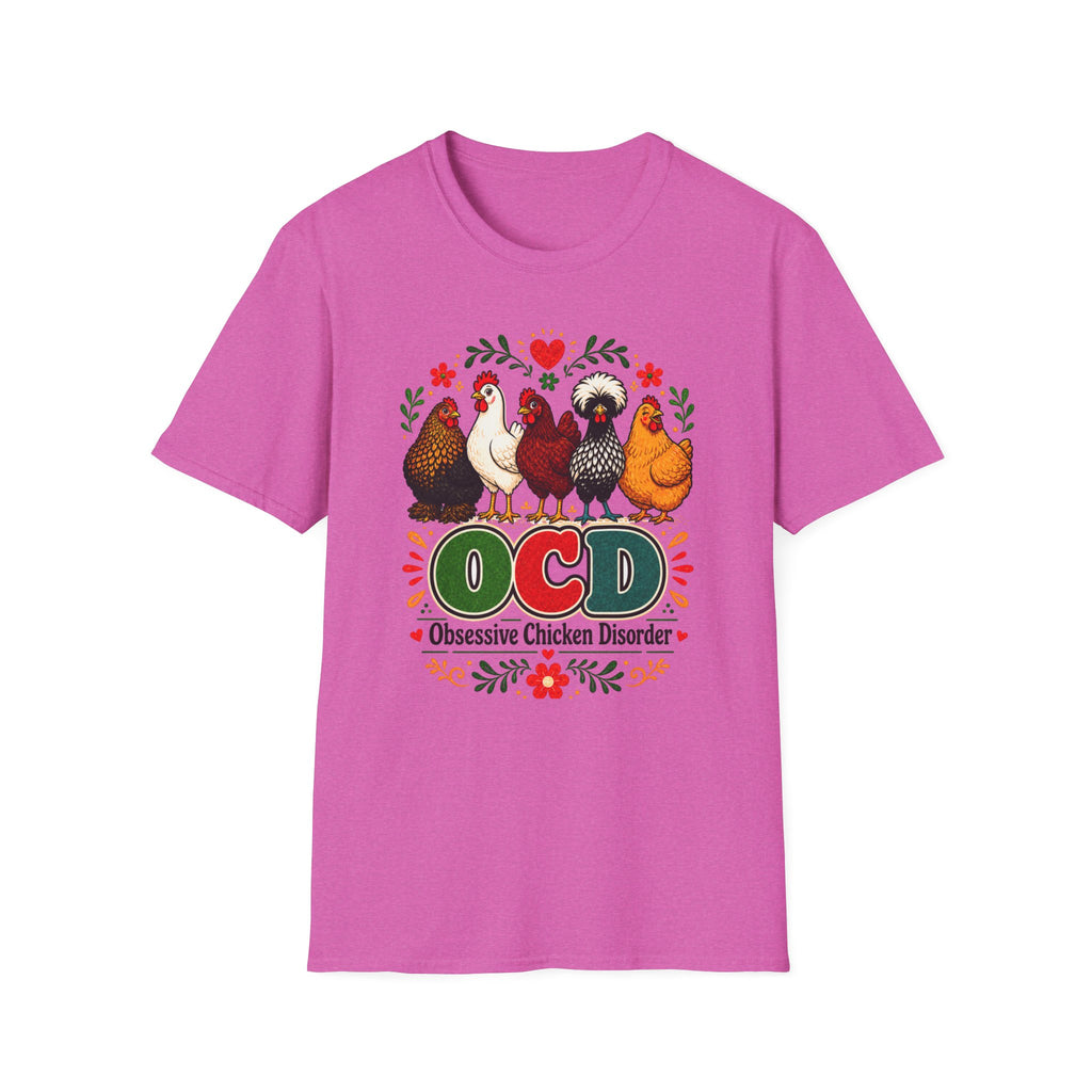 Chicken Lover T‑Shirt — 'OCD Obsessive Chicken Disorder' Cute Farm Hen Graphic Tee
