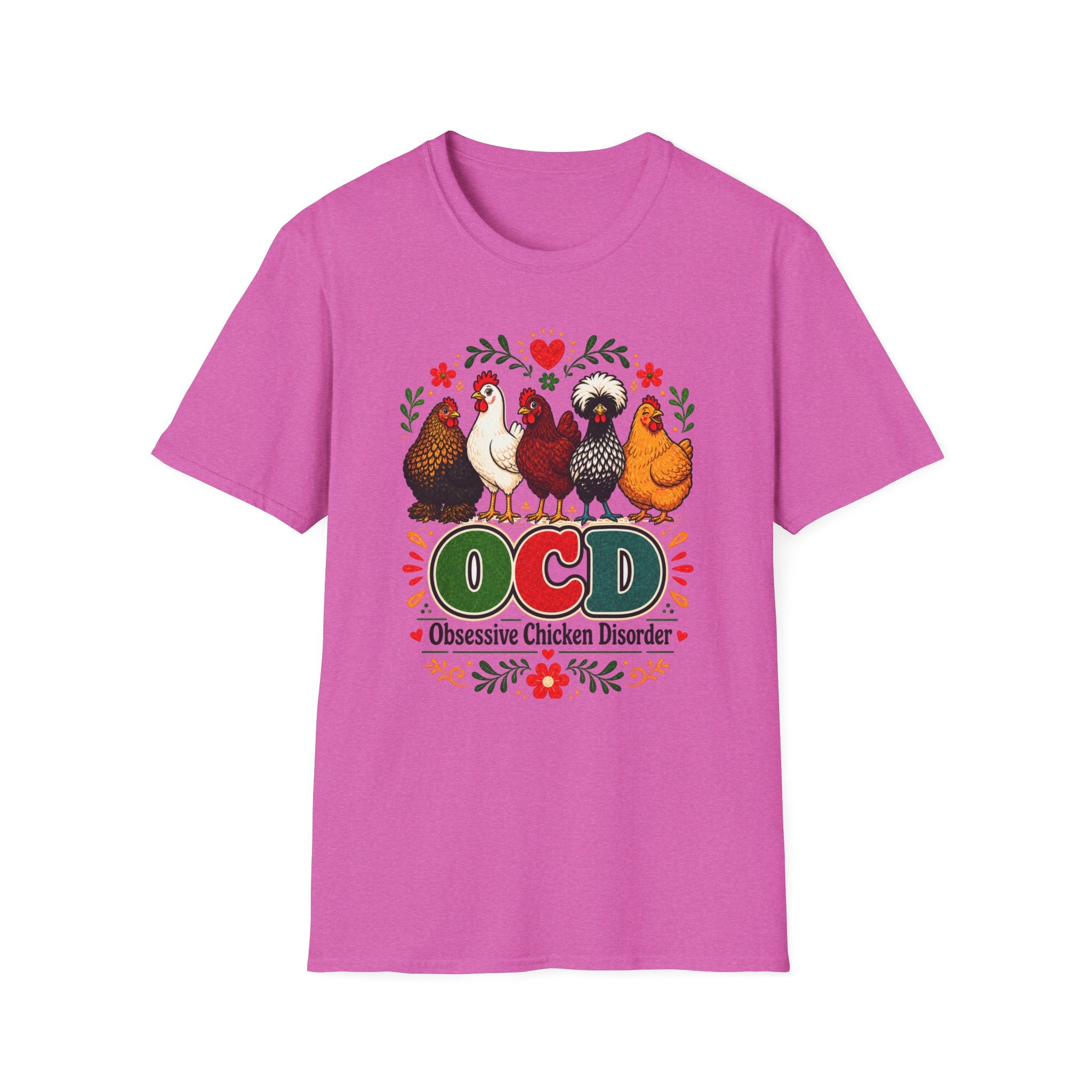 Chicken Lover T‑Shirt — 'OCD Obsessive Chicken Disorder' Cute Farm Hen Graphic Tee