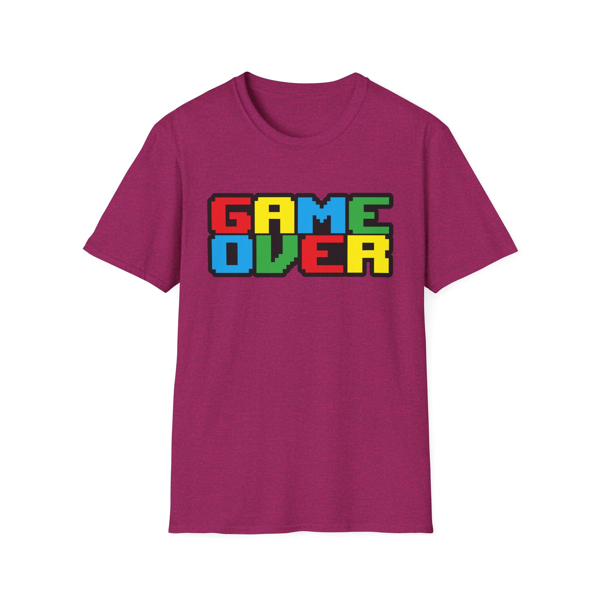 Game Over Retro Arcade Video Pixel T-Shirt — Colorful Gamer Tee