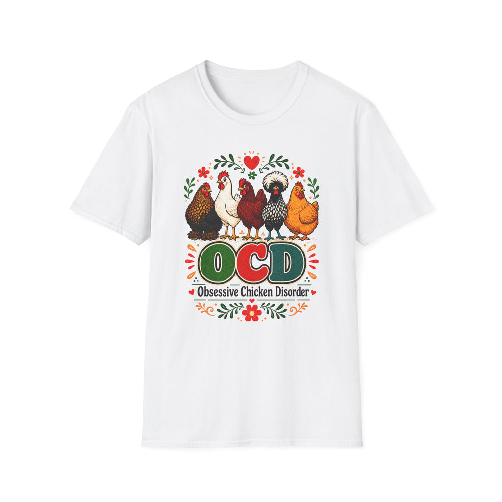 Chicken Lover T‑Shirt — 'OCD Obsessive Chicken Disorder' Cute Farm Hen Graphic Tee