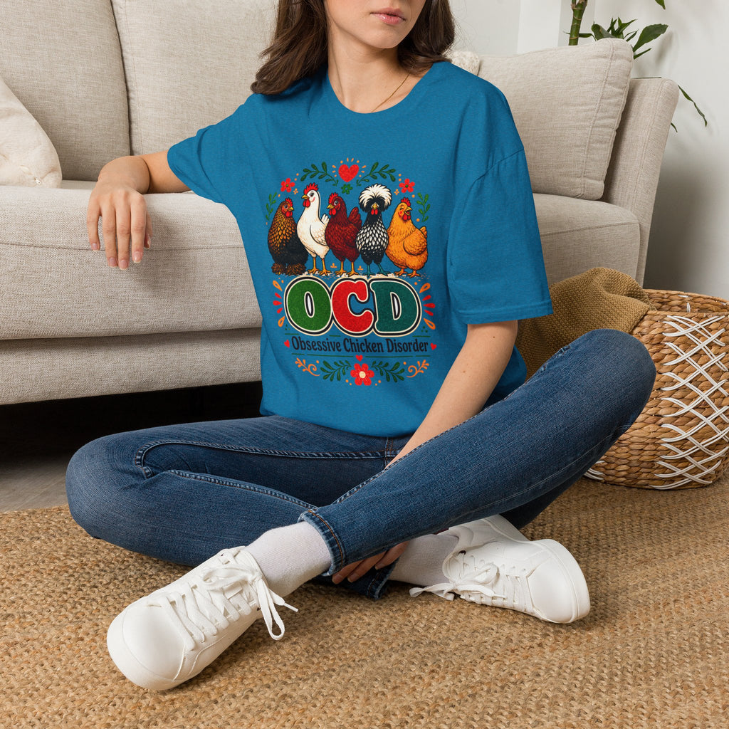 Chicken Lover T‑Shirt — 'OCD Obsessive Chicken Disorder' Cute Farm Hen Graphic Tee