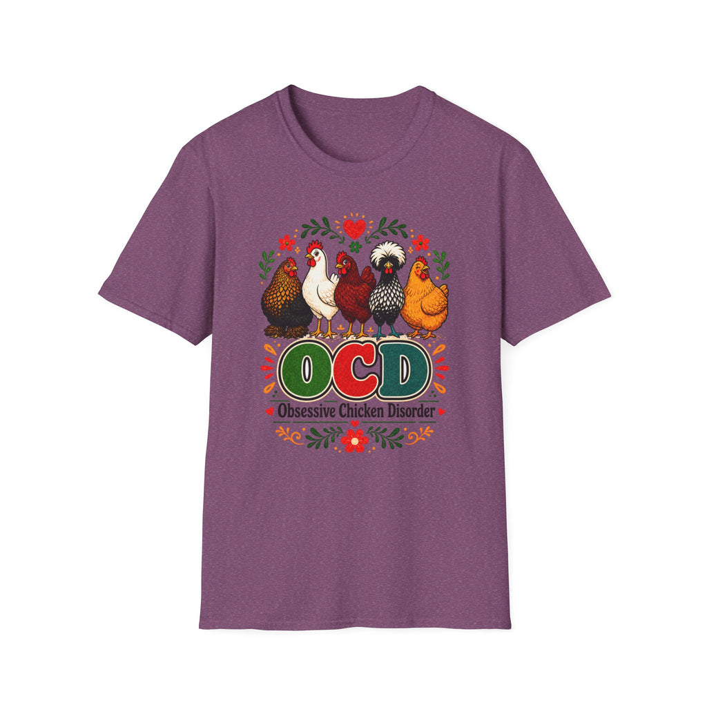 Chicken Lover T‑Shirt — 'OCD Obsessive Chicken Disorder' Cute Farm Hen Graphic Tee