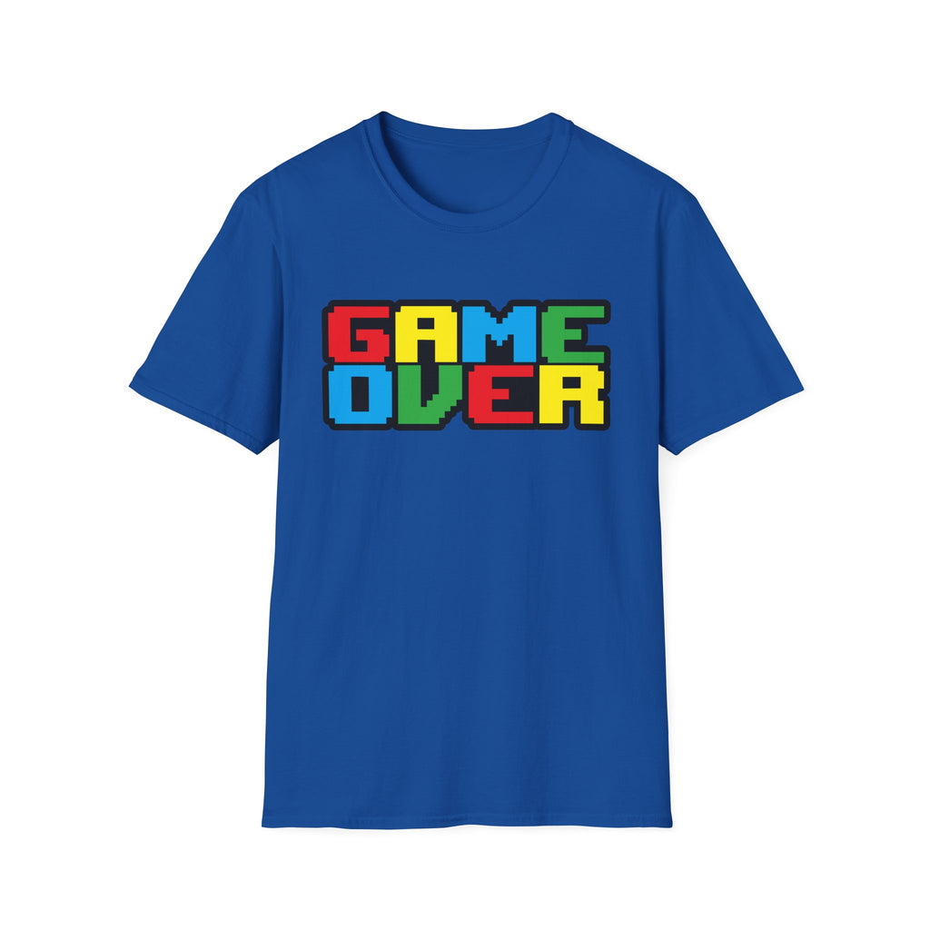 Game Over Retro Arcade Video Pixel T-Shirt — Colorful Gamer Tee