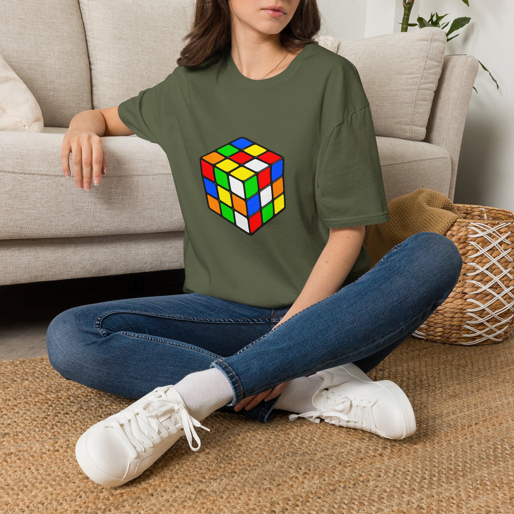 Rubiks Cube Graphic T-Shirt — Retro Puzzle Tee for Gamers & Brain-Game Fans