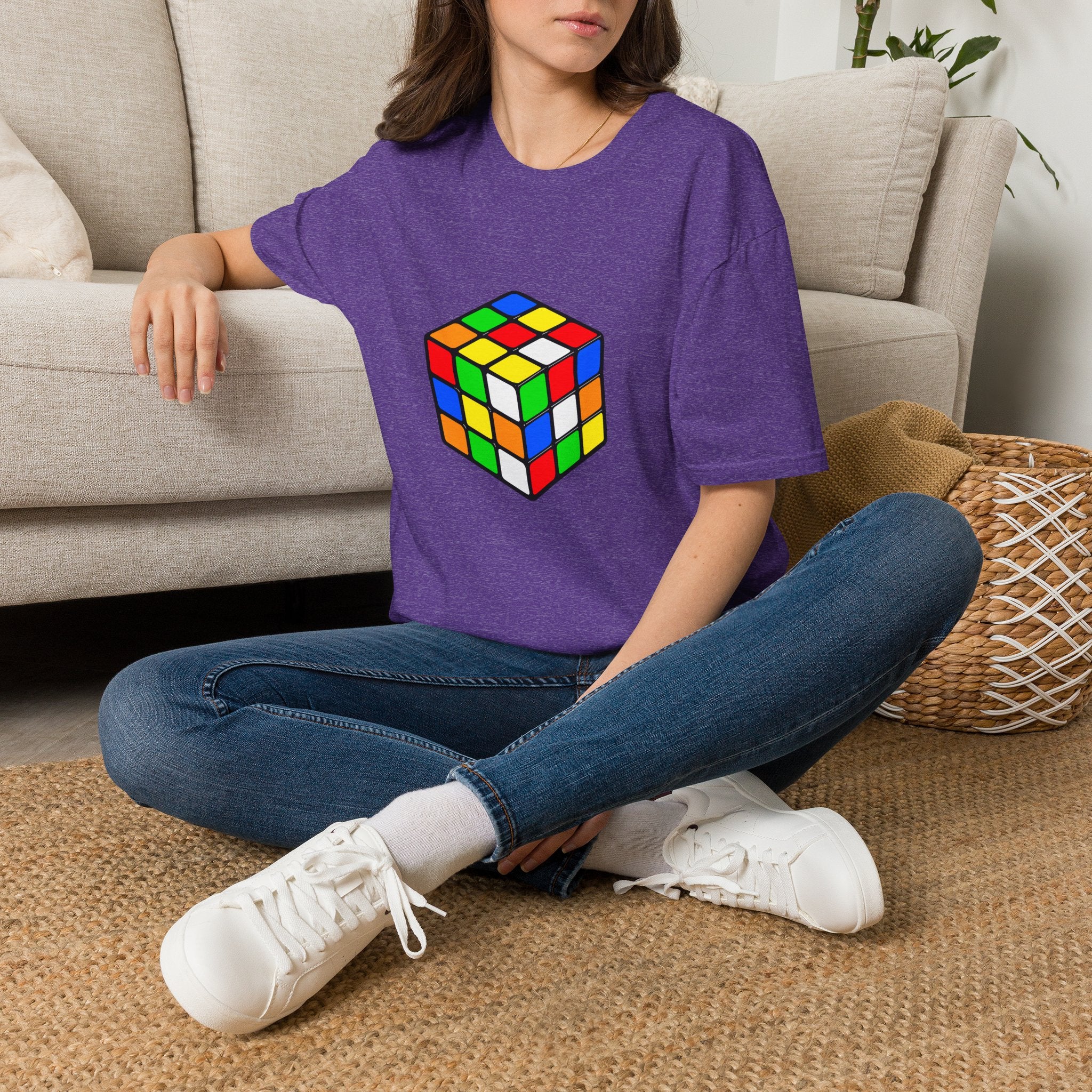 Rubiks Cube Graphic T-Shirt — Retro Puzzle Tee for Gamers & Brain-Game Fans
