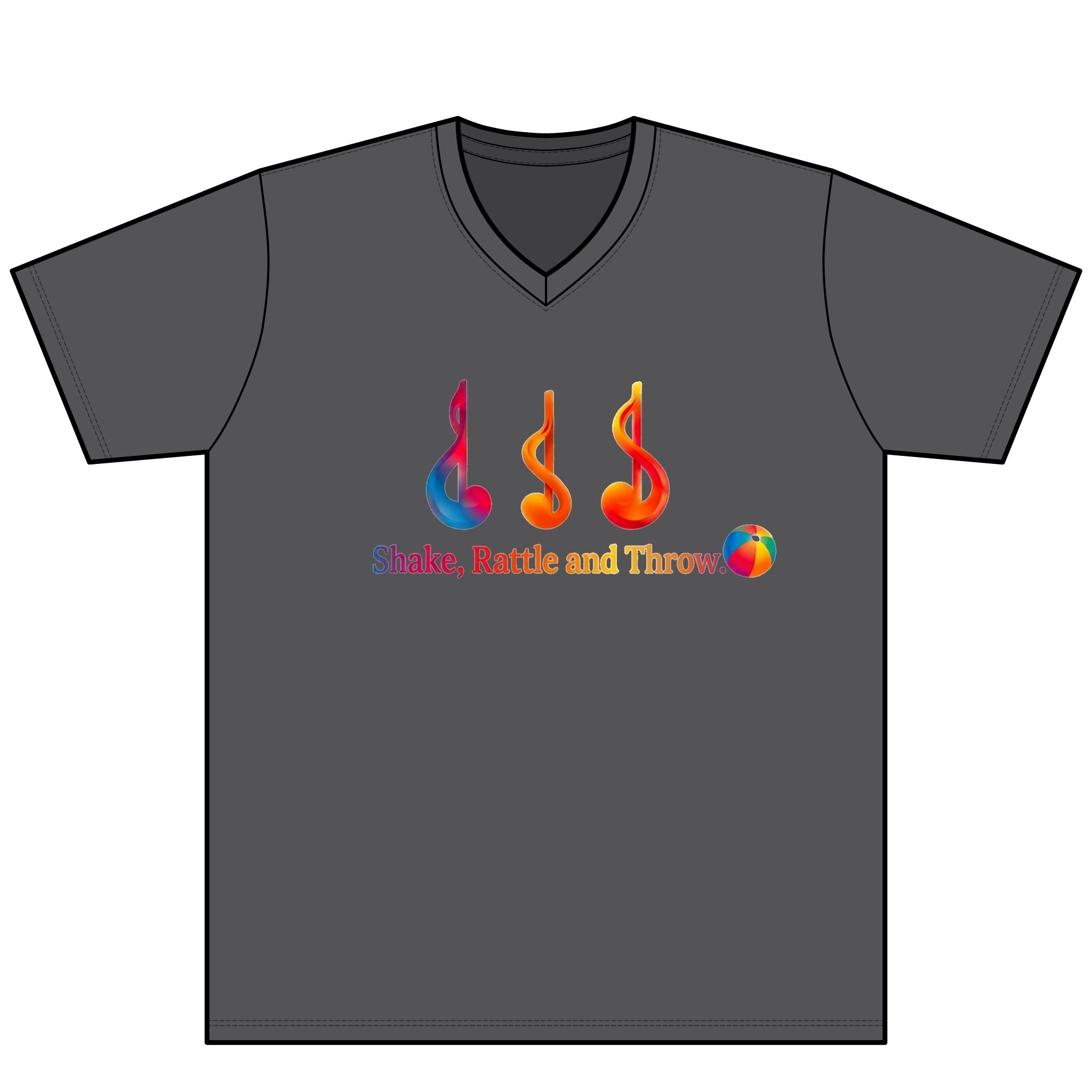 V-Neck T – "Shake, Rattle and Throw" Parkinsons Debra