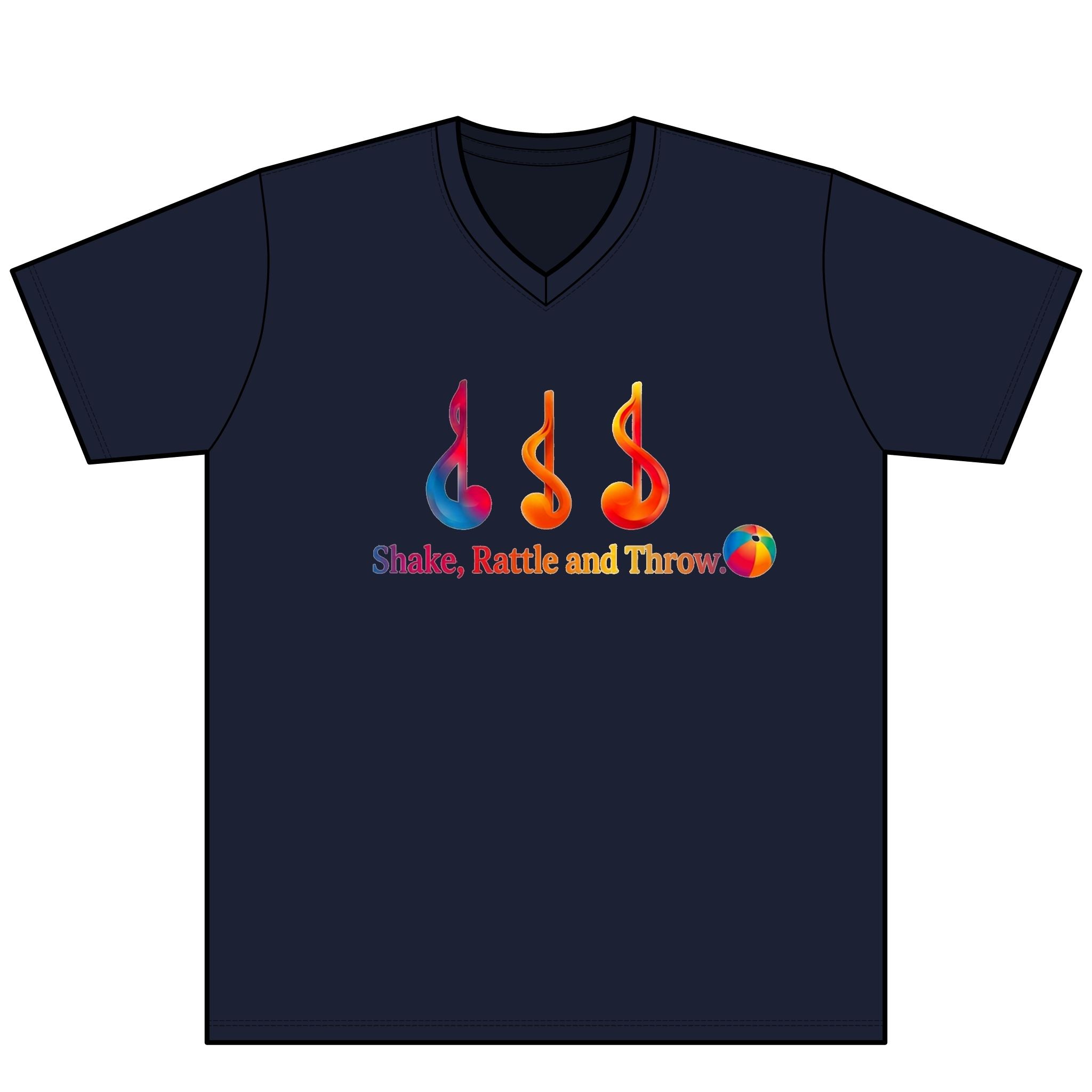 V-Neck T – "Shake, Rattle and Throw" Parkinsons Debra