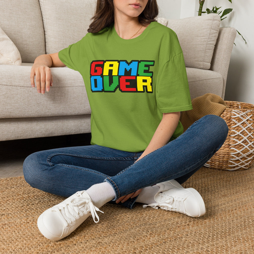 Game Over Retro Arcade Video Pixel T-Shirt — Colorful Gamer Tee