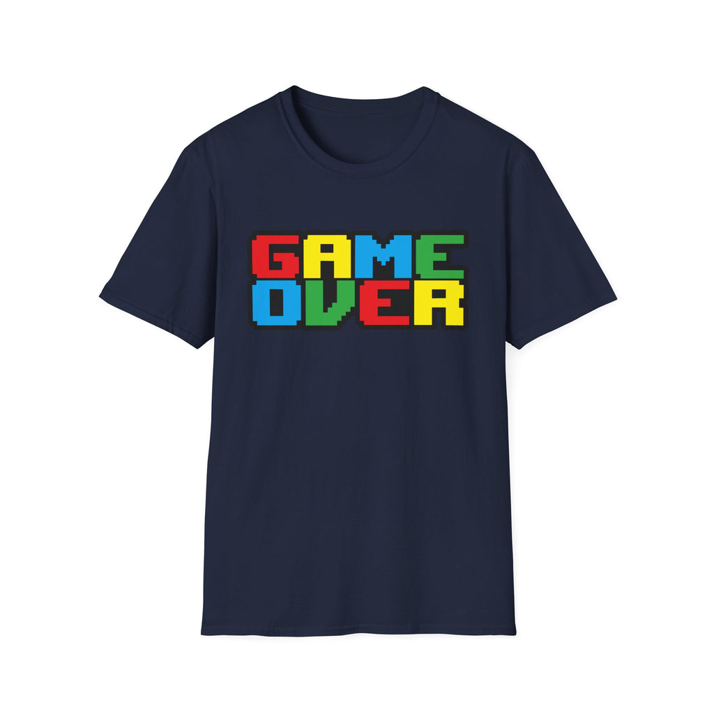 Game Over Retro Arcade Video Pixel T-Shirt — Colorful Gamer Tee