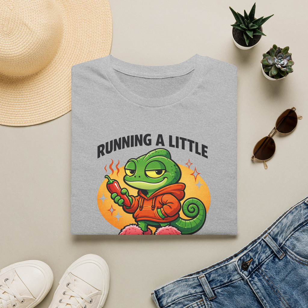 T-Shirt — "Running a Little Spicy Today" Cute Chameleon Graphic Tee