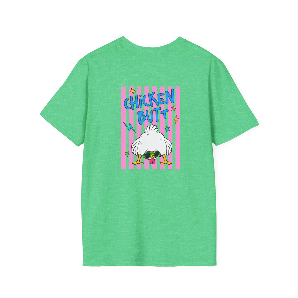 T-Shirt — "Guess What" Funny Sunglasses Chicken Graphic Tee