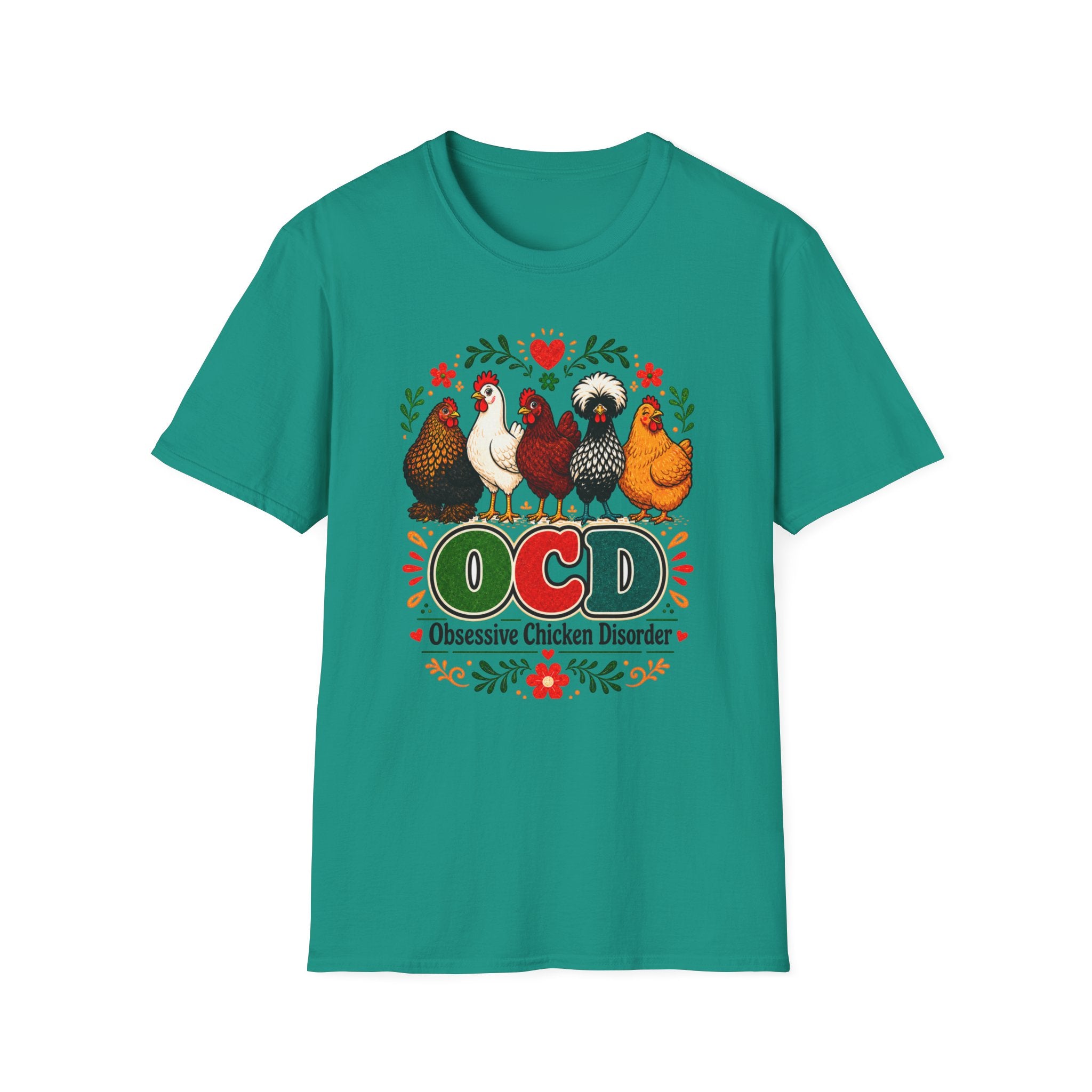 Chicken Lover T‑Shirt — 'OCD Obsessive Chicken Disorder' Cute Farm Hen Graphic Tee