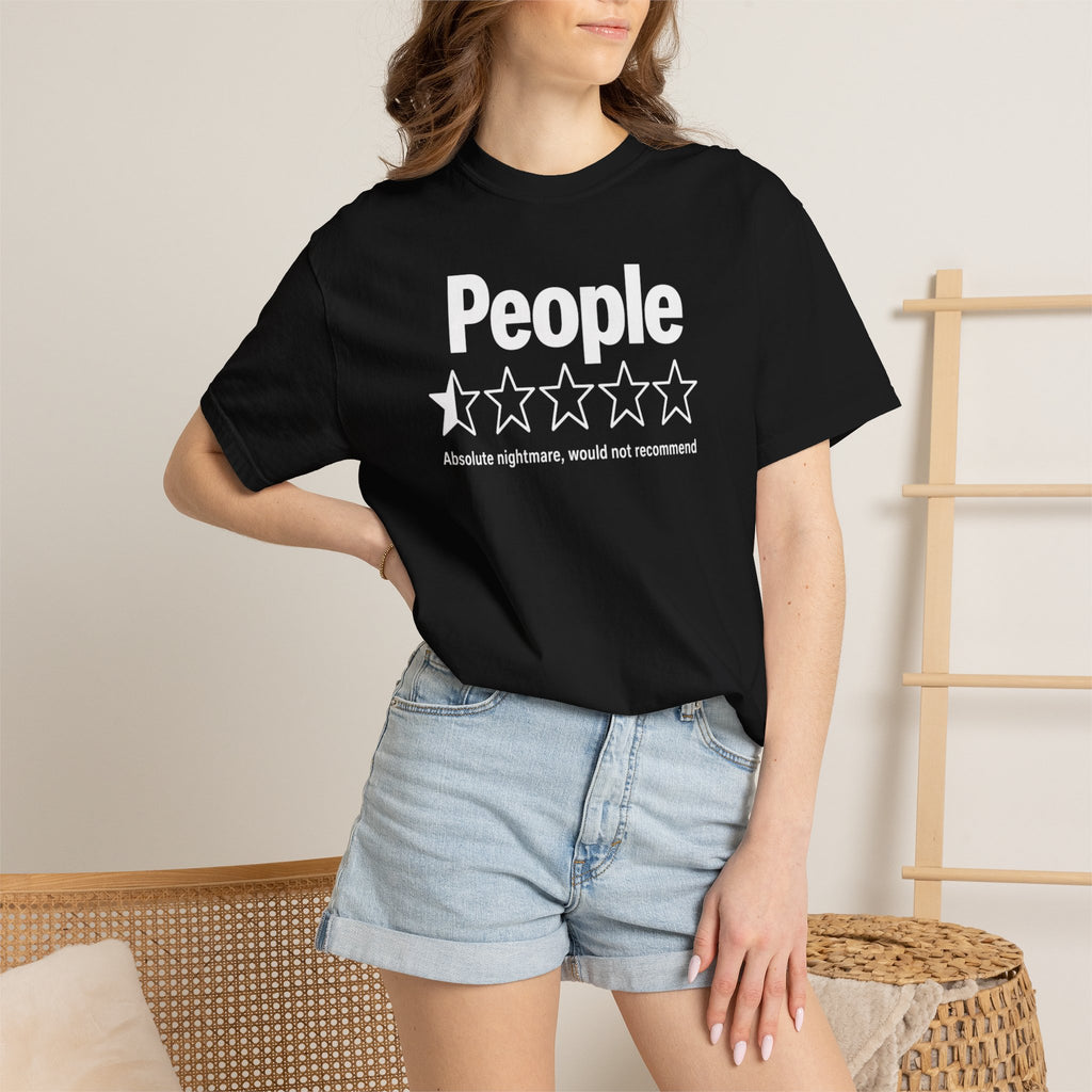 People 1-Star Rating T-Shirt — Funny Anti-Social Graphic Tee