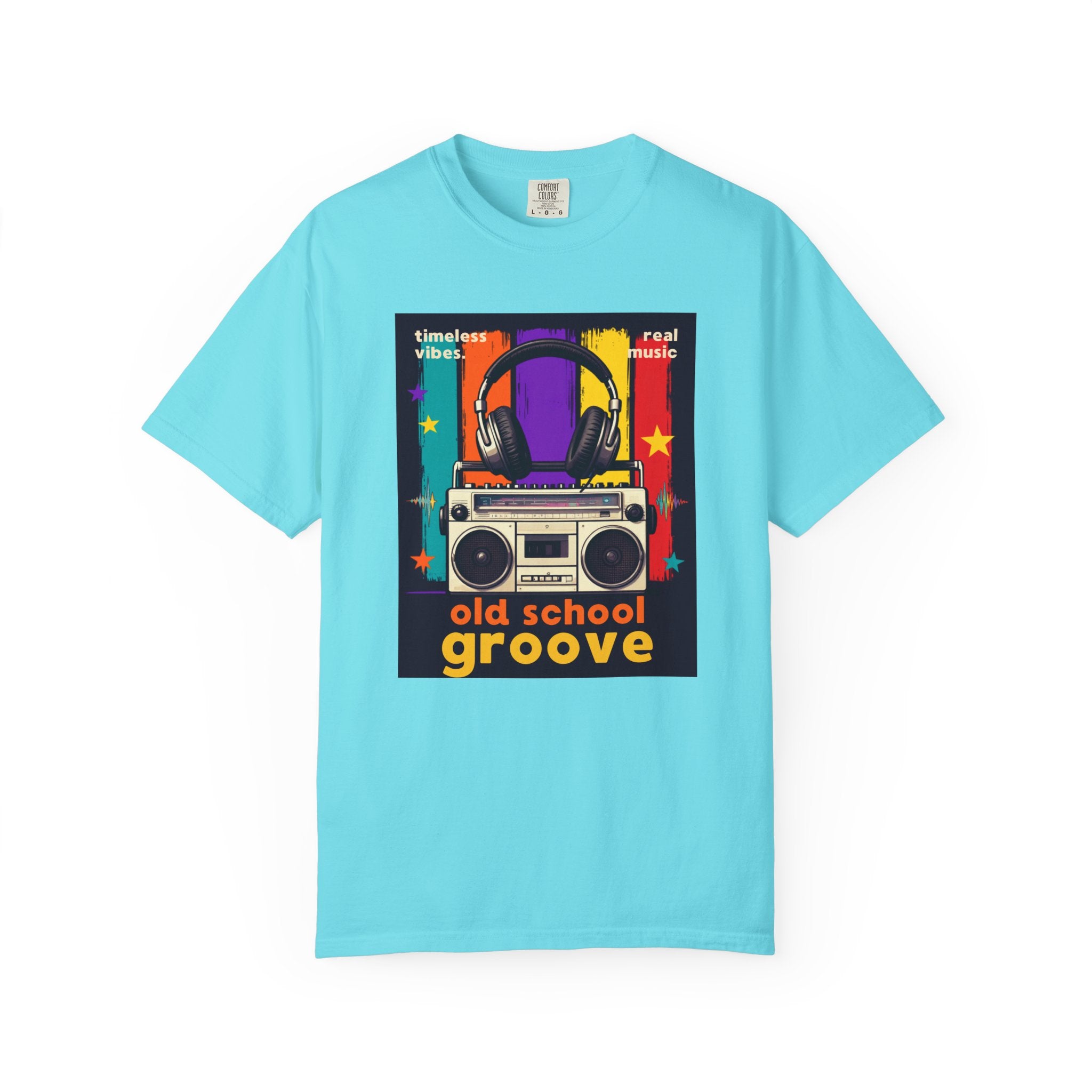 Old School Groove T-Shirt — Retro Boombox & Headphones Vintage Music Tee 80s 90s nostalgia