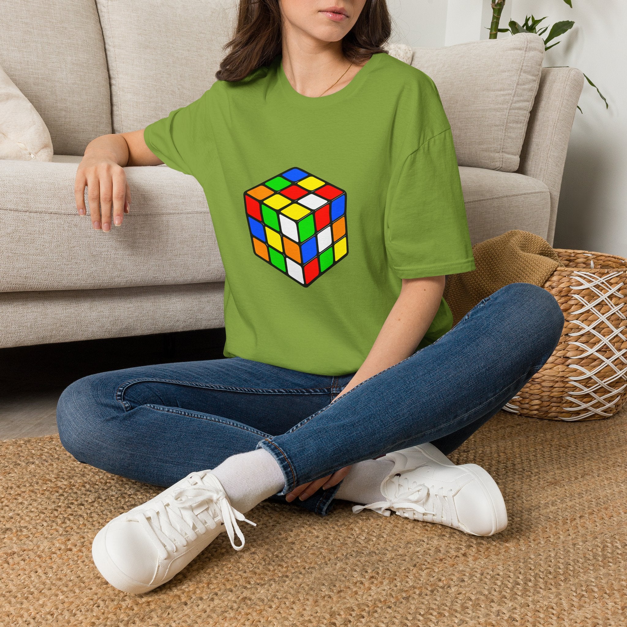 Rubiks Cube Graphic T-Shirt — Retro Puzzle Tee for Gamers & Brain-Game Fans