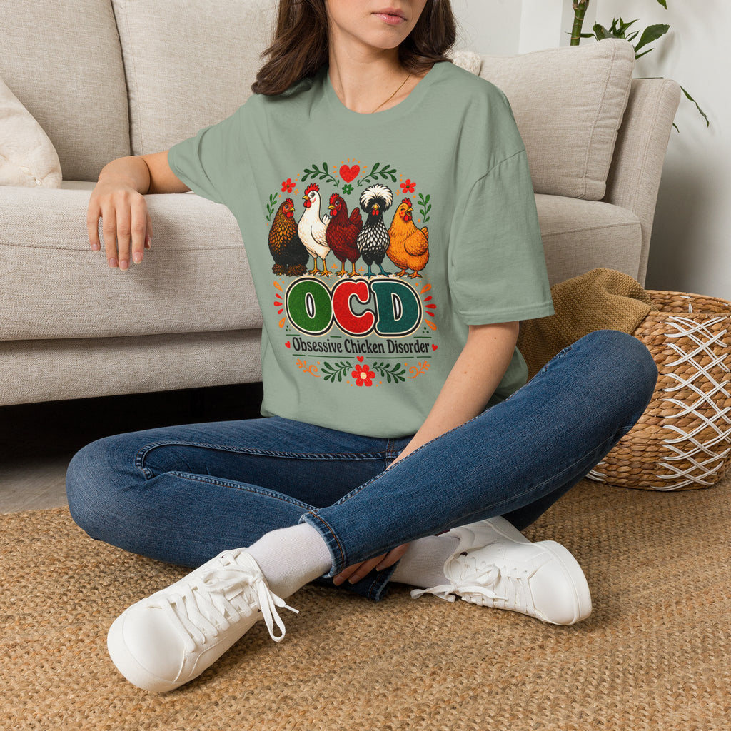 Chicken Lover T‑Shirt — 'OCD Obsessive Chicken Disorder' Cute Farm Hen Graphic Tee