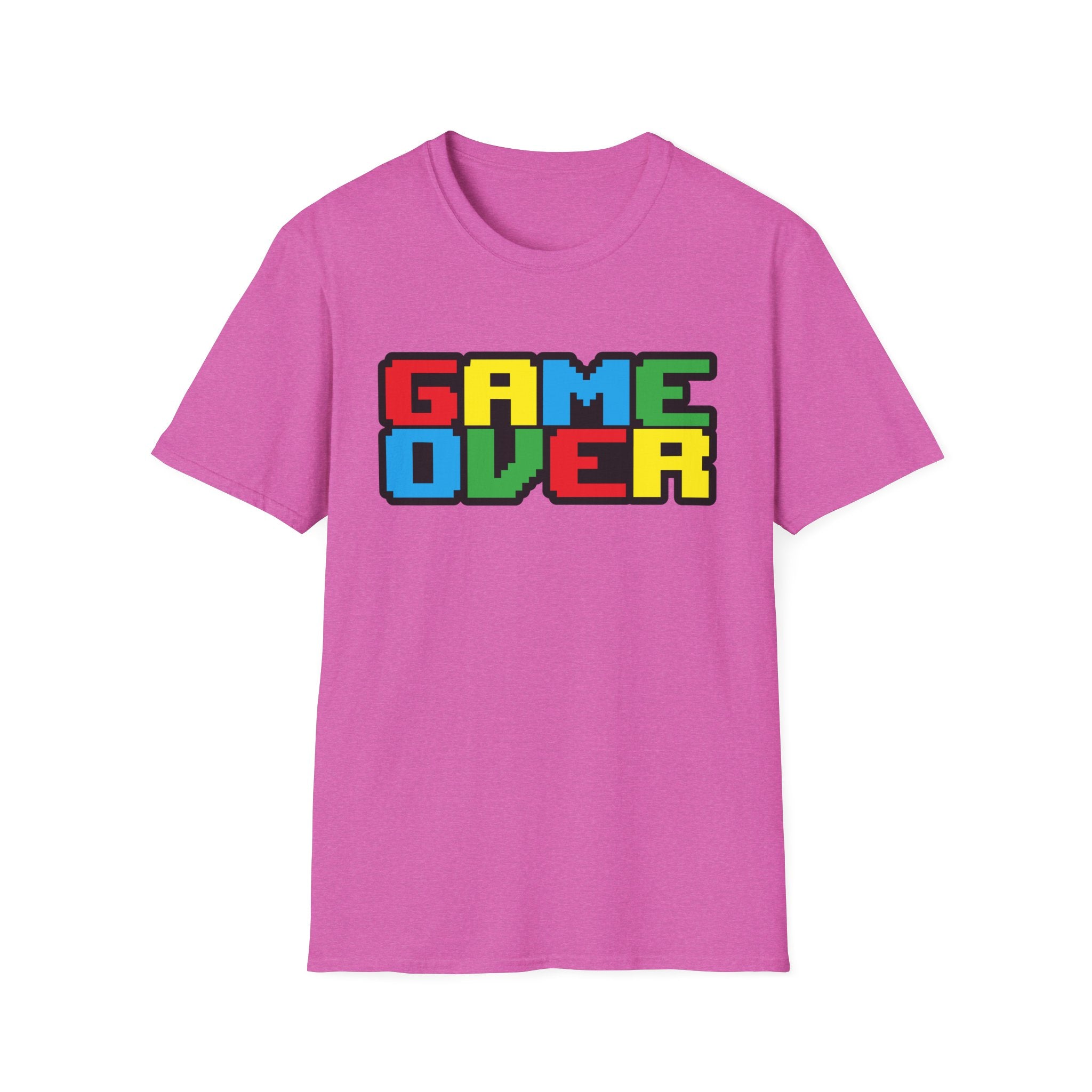 Game Over Retro Arcade Video Pixel T-Shirt — Colorful Gamer Tee