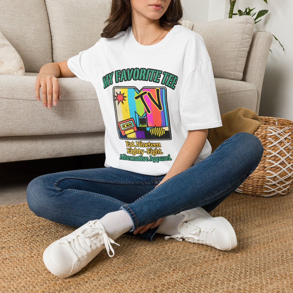 Retro TV Graphic T-Shirt — "My Favorite Tee" Vintage 90s Style