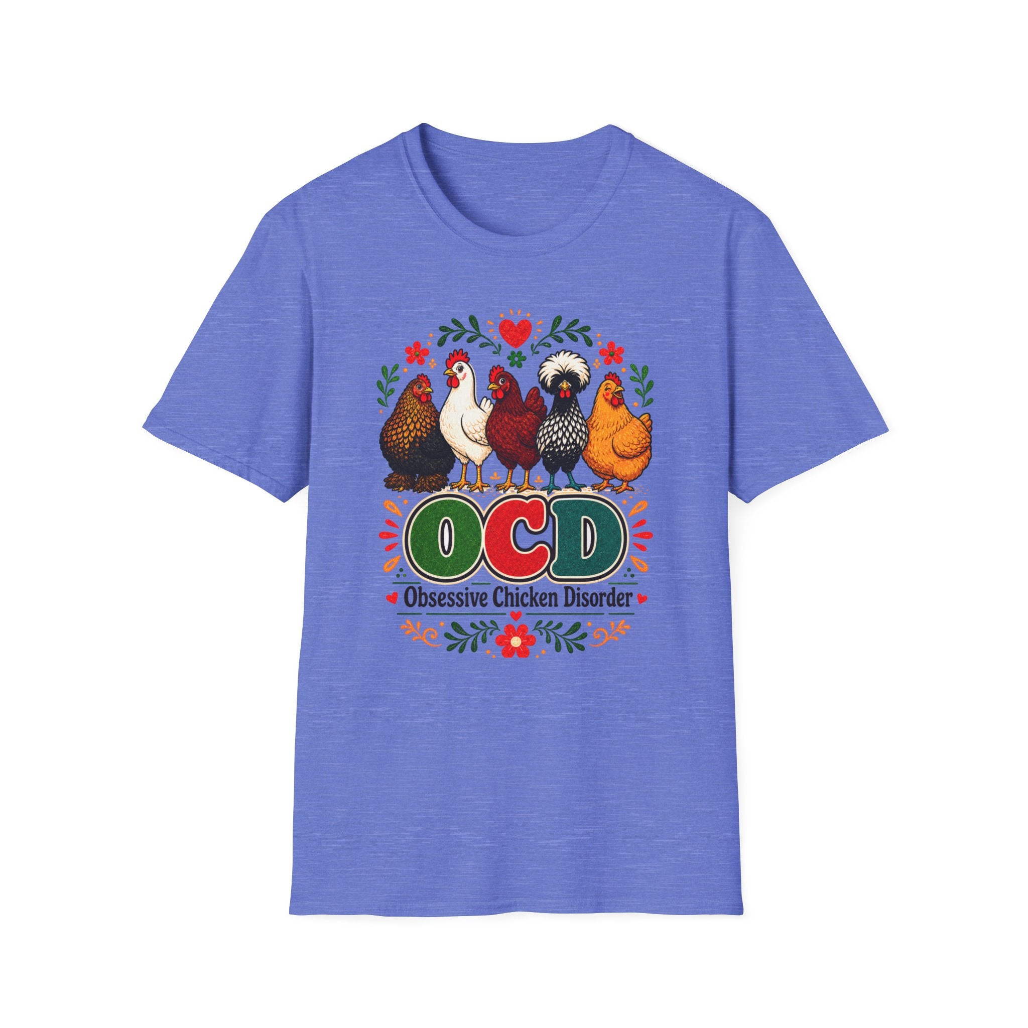Chicken Lover T‑Shirt — 'OCD Obsessive Chicken Disorder' Cute Farm Hen Graphic Tee
