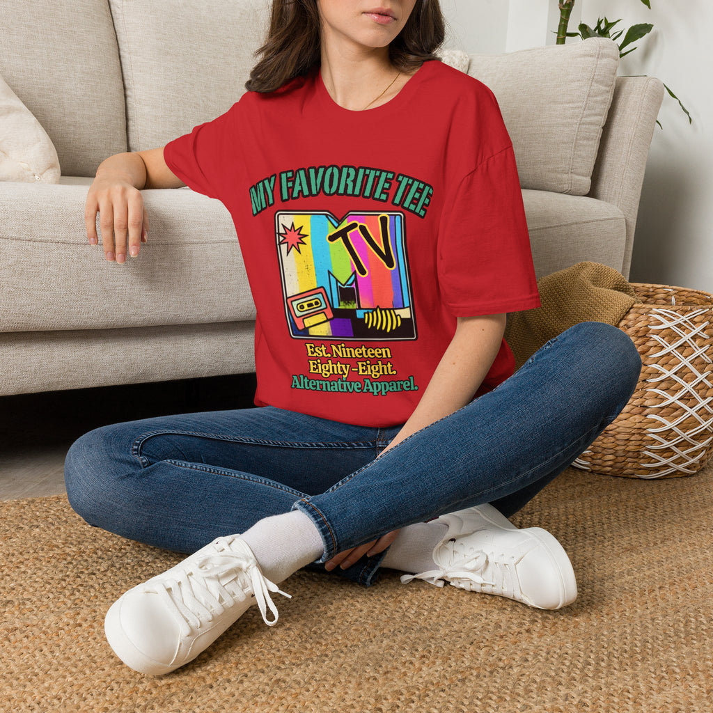 Retro TV Graphic T-Shirt — "My Favorite Tee" Vintage 90s Style