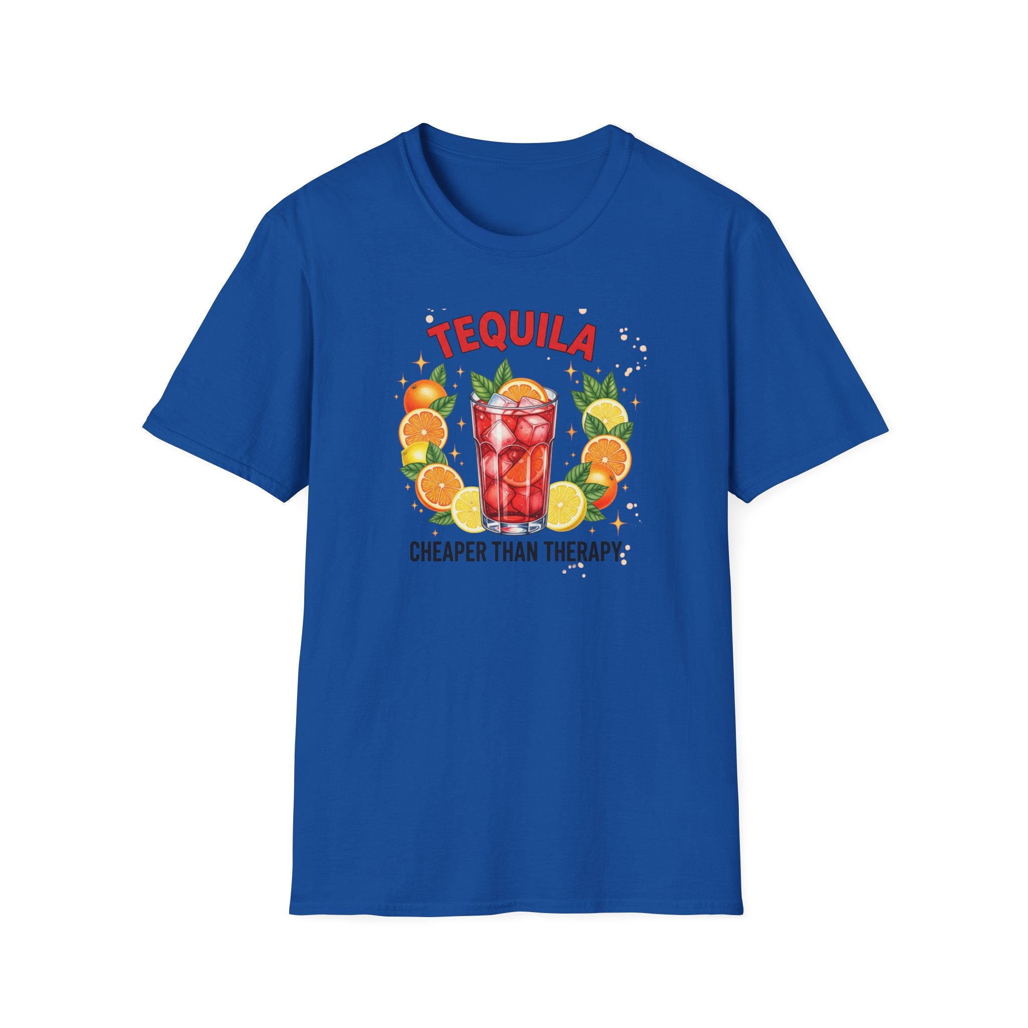 Tequila Cocktail T-Shirt — "Tequila: Cheaper Than Therapy" Graphic Tee