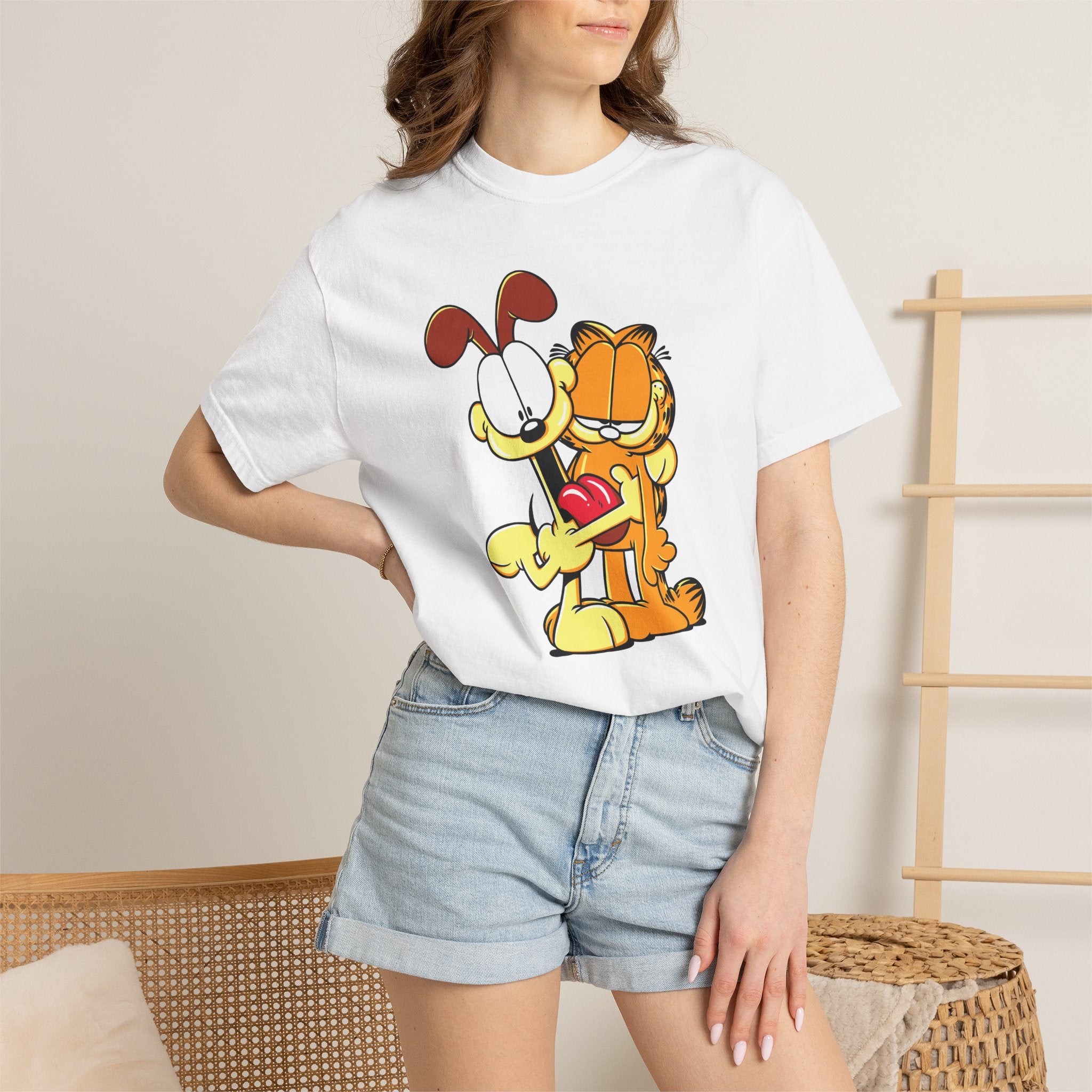 Garfield & Odie Hug Graphic T-Shirt